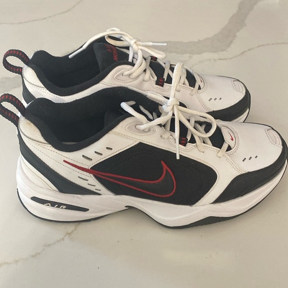 Nike Other - Nike Air Monarch IV White and Black with Red Accents NWOT